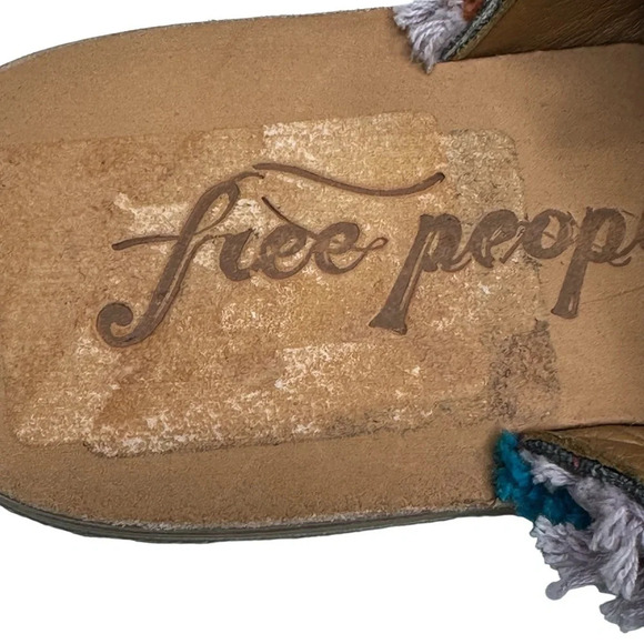 Free People Yuma Woven Mules in Wisteria Combo Sz: 36 - Picture 9 of 9